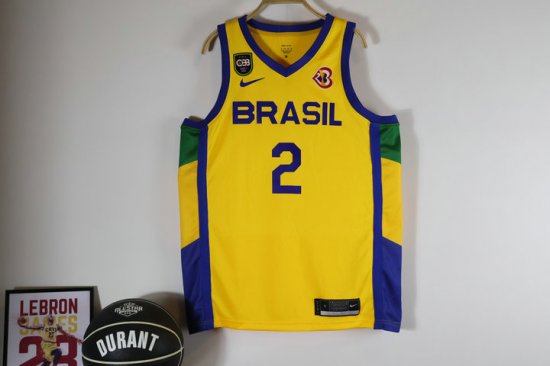 2 Yago Brazil 2023 FIBA jersey yellow